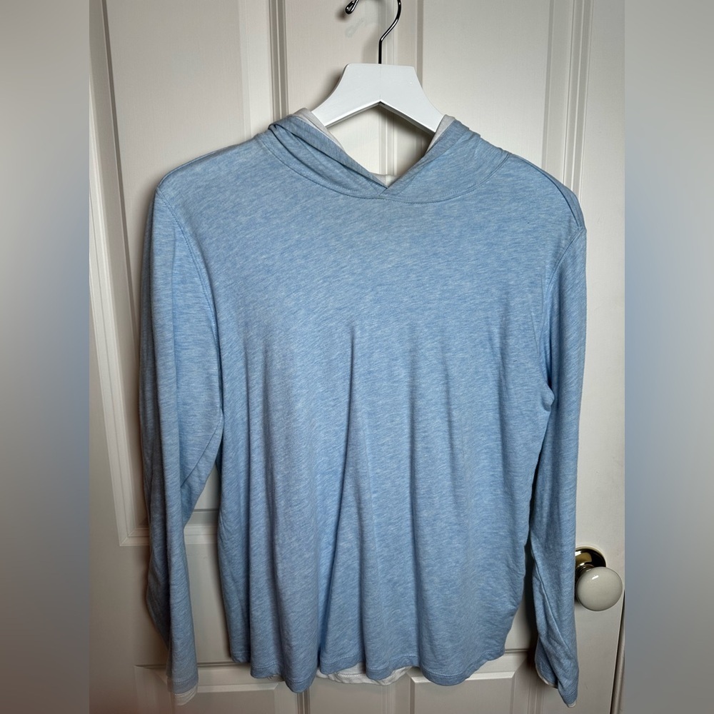 Vince Light Blue Pima Cotton Hoodie